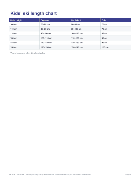 Preview of the first page of Kids’ chart (PDF)